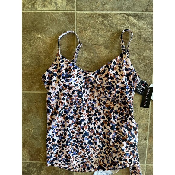 Island Escape Napa Underwire Tankini Top Size 8 - Picture 4 of 9